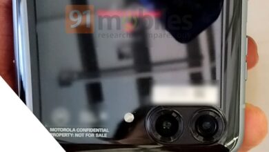 گوشی تاشو موتورولا ریزر 2022 با دوربین دوگانه در تصاویر زنده فاش شد