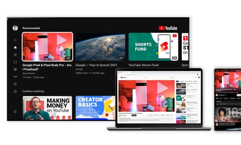 یوتیوب تم سیاه جدیدی را با نام Ambient Mode دریافت کرد: اصلاح رابط‌کاربری و پخش‌کننده ویدیو