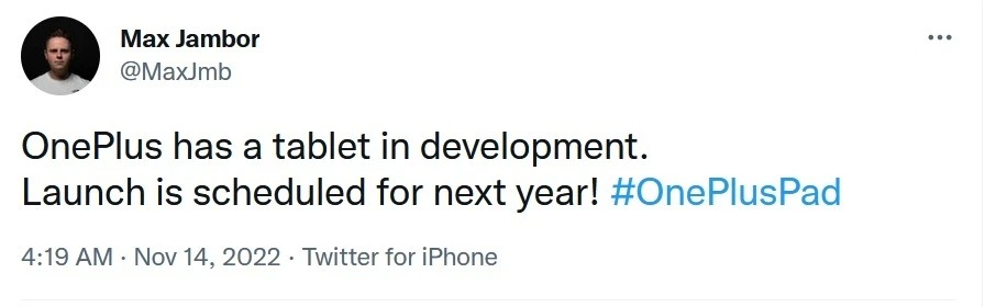 تبلت OnePlus برای سال 2023 معرفی شد