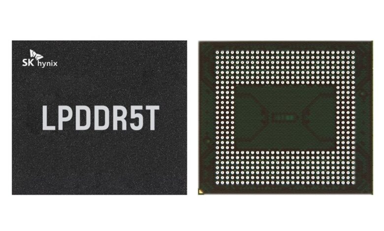 حافظه رم LPDDR5T شرکت SK Hynix با سرعت 9.6 گیگابیت‌برثانیه رسما معرفی شد