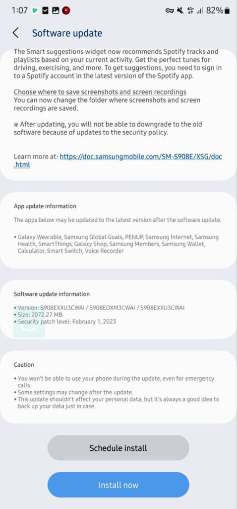 آپدیت UI 5.1 برای Samsung Galaxy S22 Ultra در ایران 