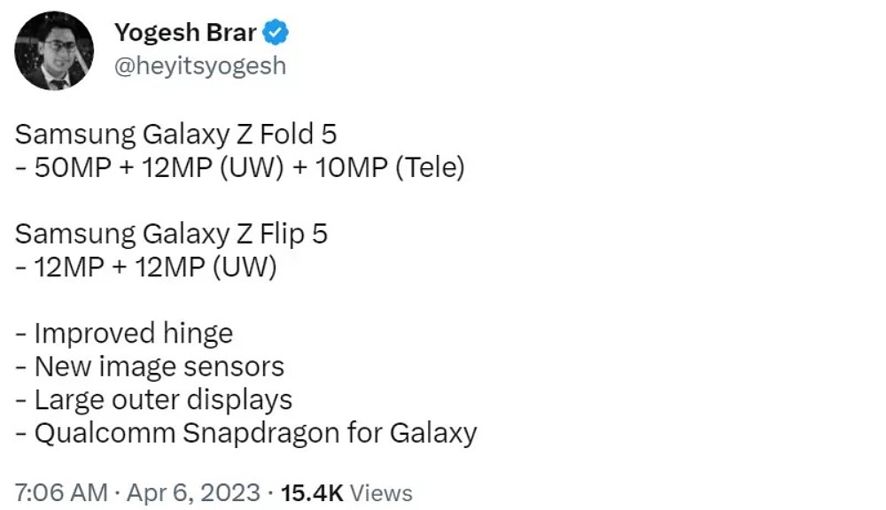 مشخصات دوربین Galaxy Z Fold 5 و Z Flip 5