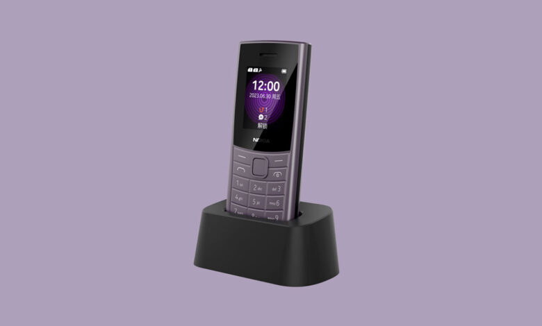 گوشی ساده نوکیا ۱۱۰ مدل ۲۰۲۳ با اتصال 4G و VoLTE با پایه شارژ مخصوص معرفی شد