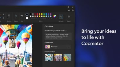 اضافه شدن هوش مصنوعی مولد Cocreator به Paint ويندوز : تایپ کن و عکس تحویل بگیر